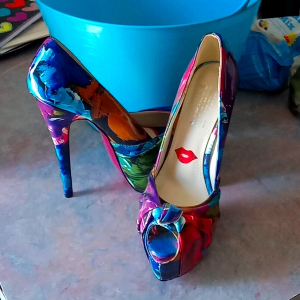 New-Red Kiss 💋 Colorful Statement Stiletto Heels!